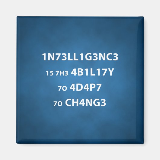 Intelligente Quote Square Magnet (Voorkant)