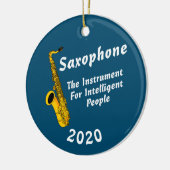 Intelligente saxofone keramisch ornament (Links)