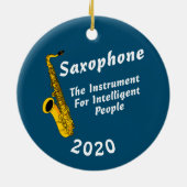 Intelligente saxofone keramisch ornament (Achterkant)