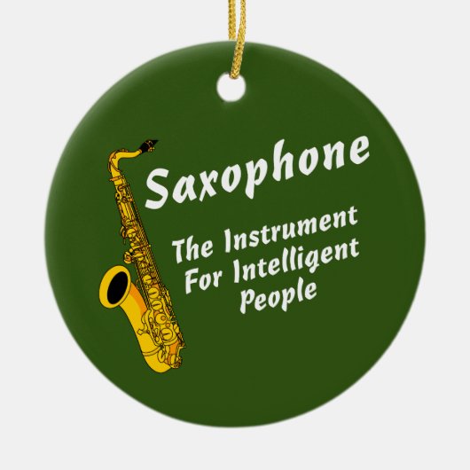 Intelligente saxofone keramisch ornament (Voorkant)