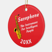 Intelligente Saxofoon Keramisch Ornament (Links)