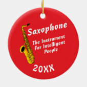 Intelligente Saxofoon Keramisch Ornament (Achterkant)