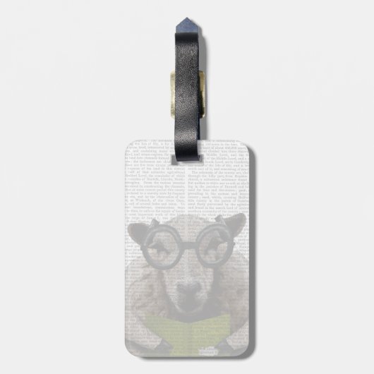 Intelligente schapen bagagelabel (Achterkant verticaal)