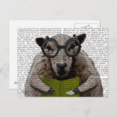 Intelligente schapen briefkaart (Voorkant / Achterkant)