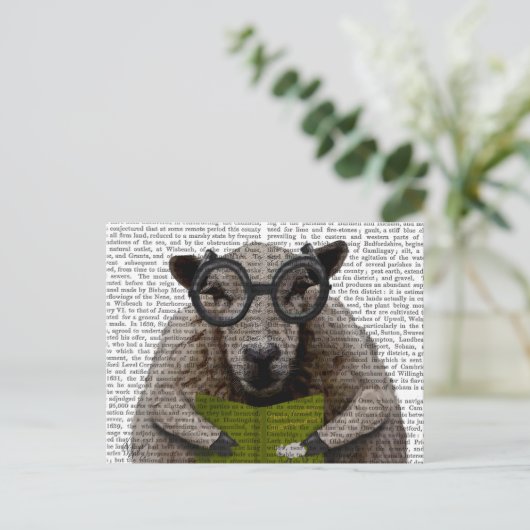 Intelligente schapen briefkaart (Staand voorkant)