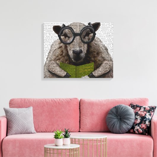 Intelligente schapen canvas afdruk (Insitu (Woonkamer))