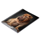Intelligente Shar Pei hond met boekontwerp Notitieboek (Linkerzijde)