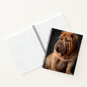 Intelligente Shar Pei hond met boekontwerp Notitieboek (Binnen)