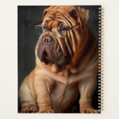 Intelligente Shar Pei hond met boekontwerp Planner (Achterkant)