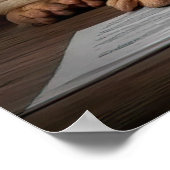 Intelligente Shar Pei hond met boekontwerp Poster (Hoek)