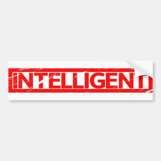 Intelligente Stempel Bumpersticker (Voorkant)