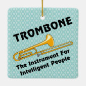 Intelligente trombone keramisch ornament (Achterkant)