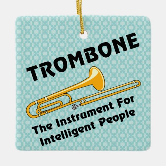 Intelligente trombone keramisch ornament (Voorkant)