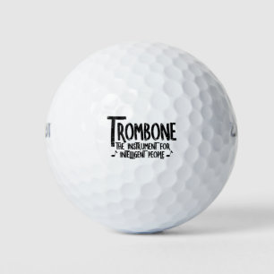 Intelligente trombone ruwe tekst golfballen