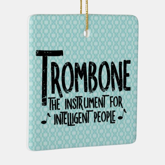 Intelligente trombone ruwe tekst keramisch ornament (Rechts)