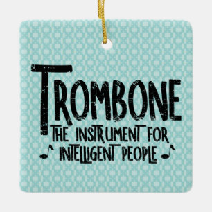 Intelligente trombone ruwe tekst keramisch ornament