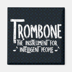 Intelligente trombone ruwe tekst magneet