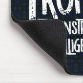 Intelligente trombone ruwe tekst muismat (Hoek)