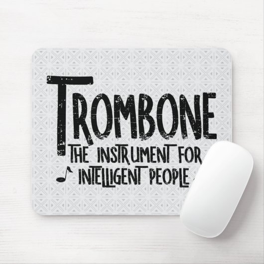 Intelligente trombone ruwe tekst muismat (Met muis)