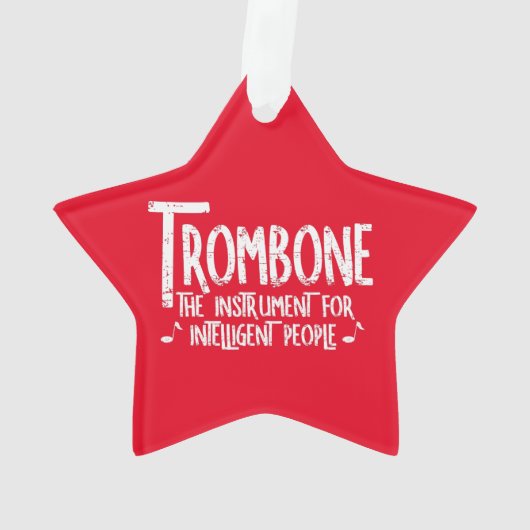 Intelligente trombone ruwe tekst ornament (achterkant)