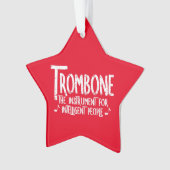 Intelligente trombone ruwe tekst ornament (voorkant)