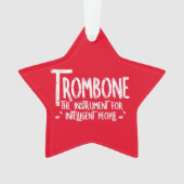 Intelligente trombone ruwe tekst ornament (voorkant)