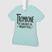 Intelligente trombone ruwe tekst ornament (voorkant)