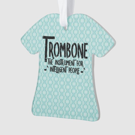 Intelligente trombone ruwe tekst ornament (voorkant)