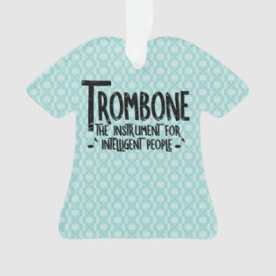 Intelligente trombone ruwe tekst ornament