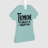 Intelligente trombone ruwe tekst ornament (voorkant)