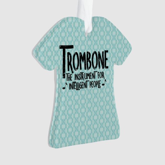 Intelligente trombone ruwe tekst ornament (voorkant)