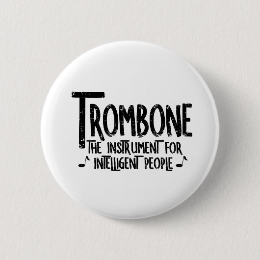 Intelligente trombone ruwe tekst ronde button 5,7 cm (Voorkant)