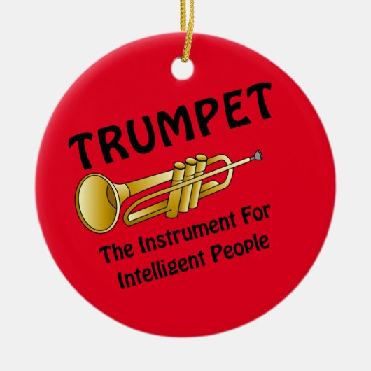 Intelligente Trumpet Keramisch Ornament (Voorkant)