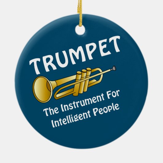 Intelligente Trumpet Keramisch Ornament (Achterkant)