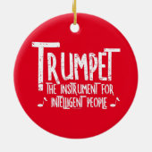 Intelligente Trumpet Rough Text Keramisch Ornament (Achterkant)