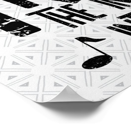 Intelligente Trumpet Rough Text Poster (Hoek)