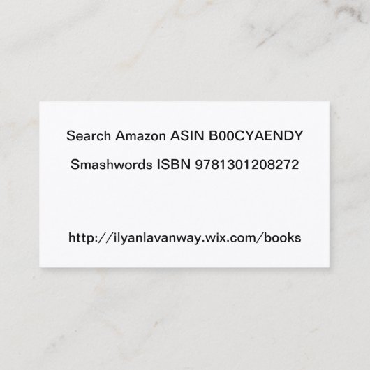 Intelligente Universe Indestructeerbare Visitekaar Visitekaartje (Achterkant)