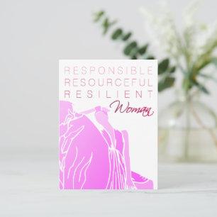 INTELLIGENTE VROUW BRIEFKAART