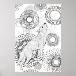 Intelligente Wolf Poster