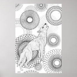 Intelligente Wolf Poster