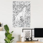 Intelligente Wolf Poster (Thuiskantoor)