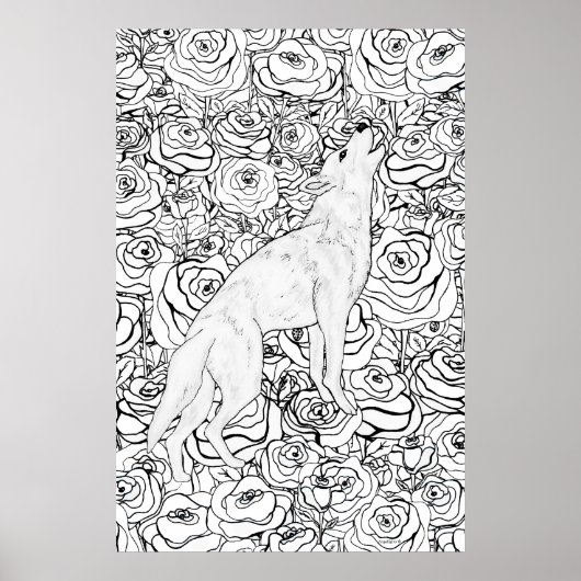 Intelligente Wolf Poster (Voorkant)