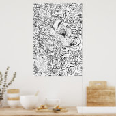 Intelligente Wolf Poster (Keuken)