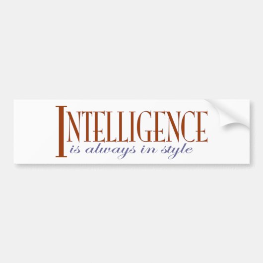 Intelligentie Bumpersticker (Voorkant)