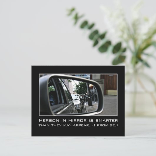 Intelligentie: Ik ben echt veel slimmer dan ik er  Briefkaart (Staand voorkant)