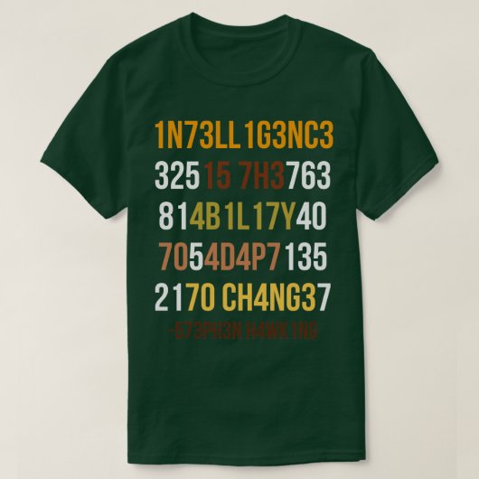 Intelligentie is de mogelijkheid om zich aan te pa t-shirt (Design voorkant)