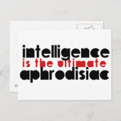 Intelligentie is de ultieme Aphrodisiac Briefkaart (Voorkant / Achterkant)