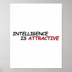 Intelligentie is een aantrekkelijke Sticker Poster
