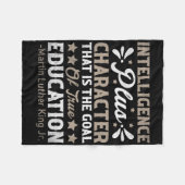 Intelligentie Plus Karakter Mlk Dag Zwarte Geschie Fleece Deken (Voorkant (Horizontaal))