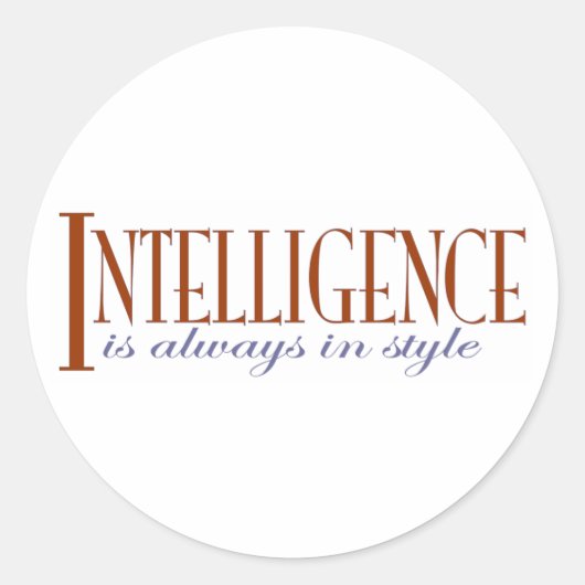 Intelligentie Ronde Sticker (Voorkant)